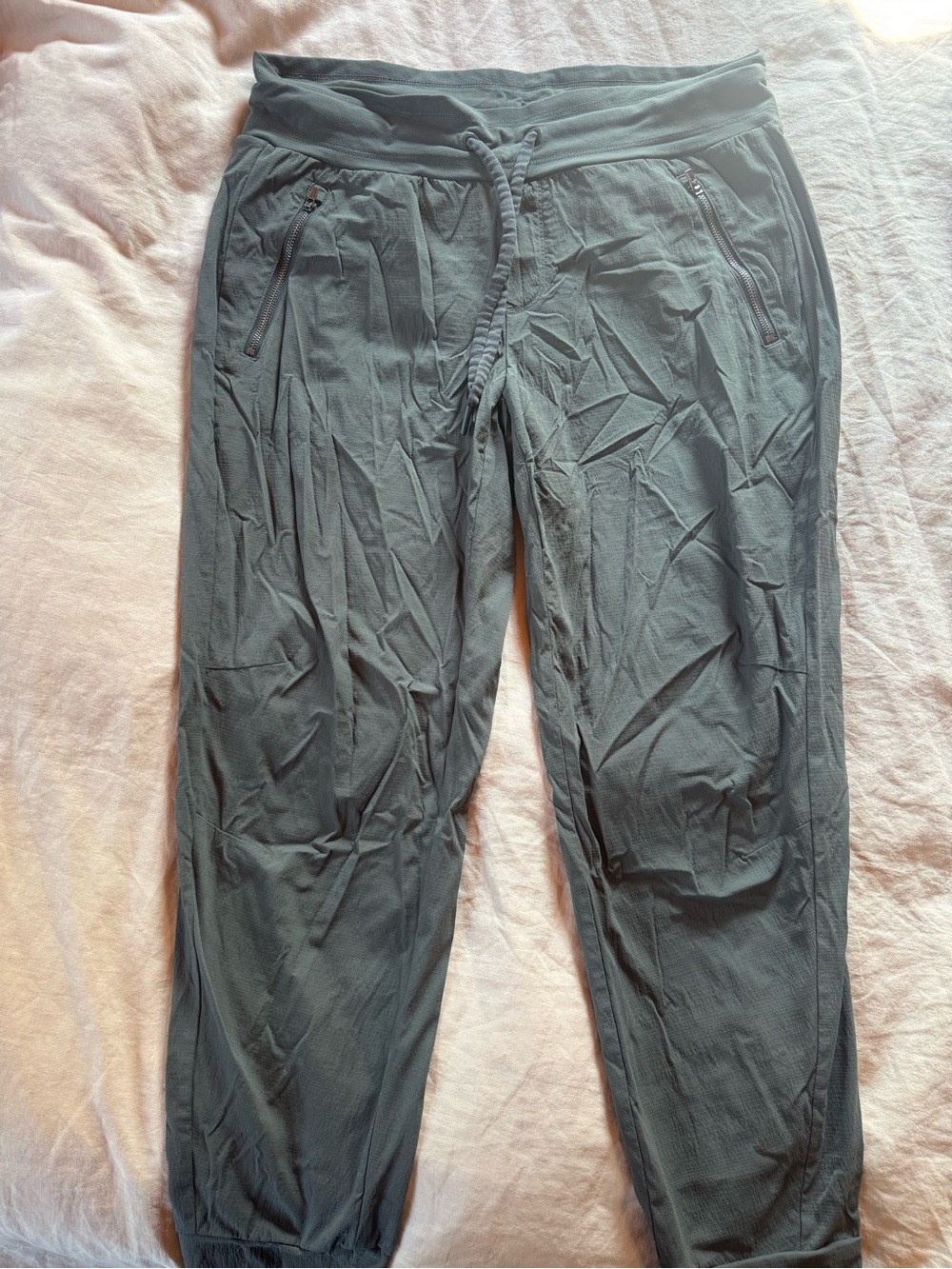 Athleta Olive-Gray Drawstring Joggers
